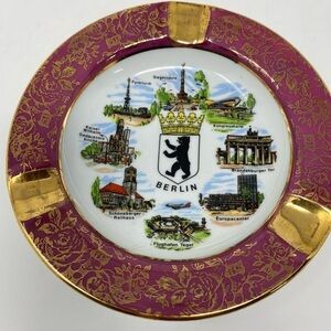 Vintage HLR Berlin Ceramic Ashtray German Tourist Sites